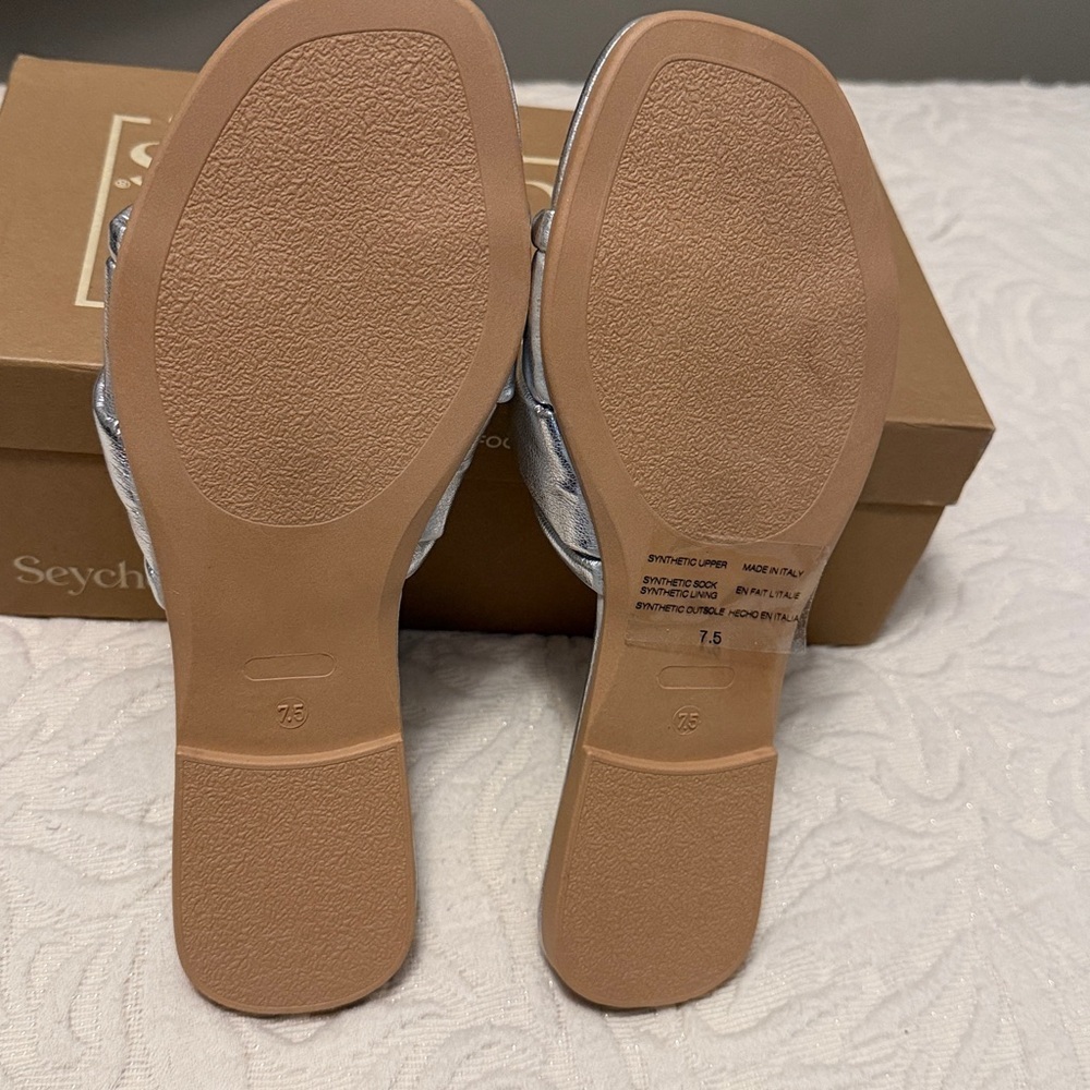 Seychelles silver metallic sandal 7.5 - Picture 6 of 8
